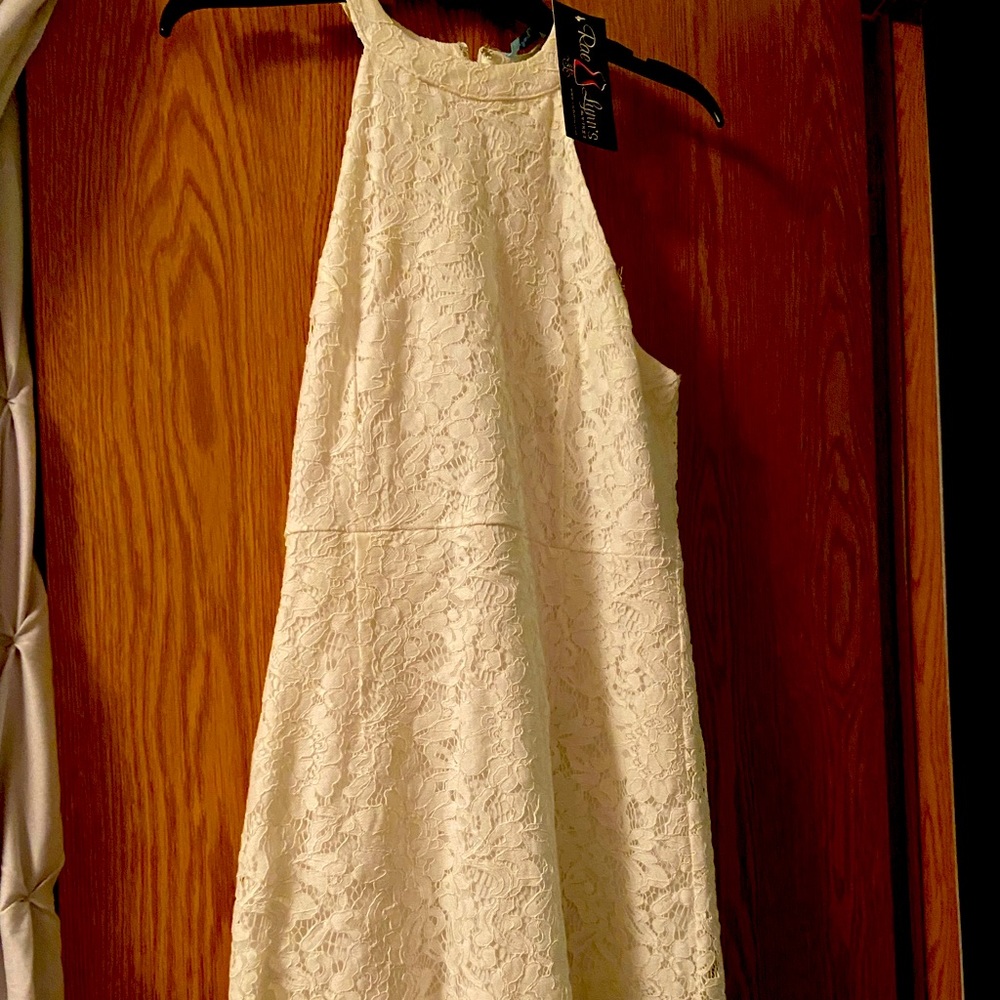Country chic white lace dress
